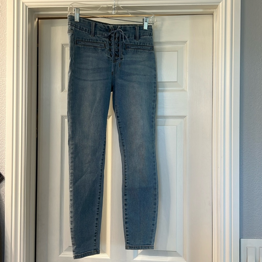 Amuse society lace up jeans